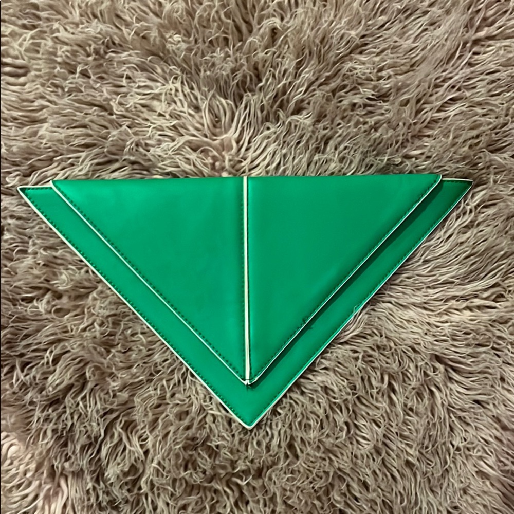 Chic Green Geometric Clutch